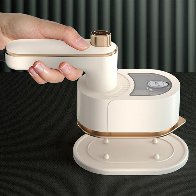 1PCS Portable Mini Handheld Steam Iron: 180° Rotatable Compact Travel Size Mini Steamer for Clothes Professional 2 in 1 Dry and Wet Ironing,For Home Travel College