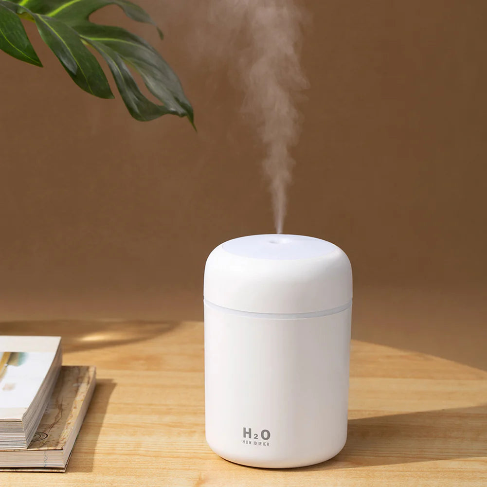 Mini USB Portable Ultrasonic Cool Mist Humidifier & Aroma Diffuser – Quiet Personal Desk & Car Humidifier