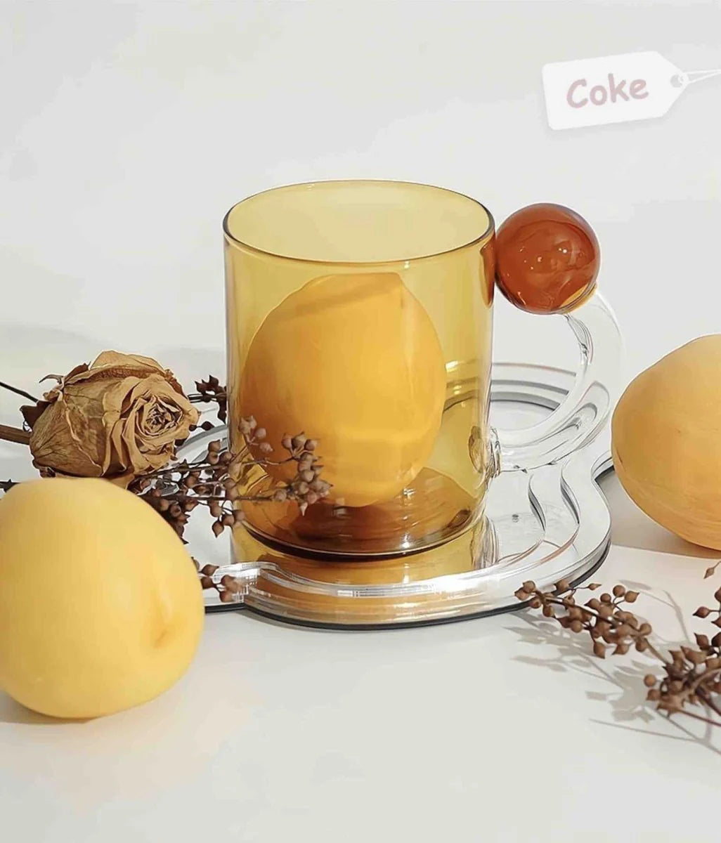 Hand‑Blown Lollipop Glass Mug – Whimsical “Dopamine” Color Pop for Coffee, Tea & Juice