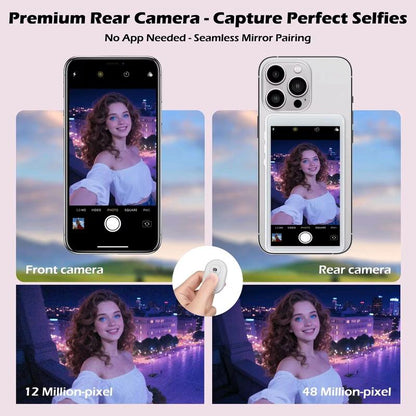 Magnetic Phone Vlog Selfiemonitor Screen,1080P Wireless Recording, Filming Tools ,Usingphone Rear Camera for Selfie Vlog Live Streamtiktok,Compatible with Iphone Andandroid(Support 4K 30Fps Wired Recording） Cellphone Accessories Smartphone