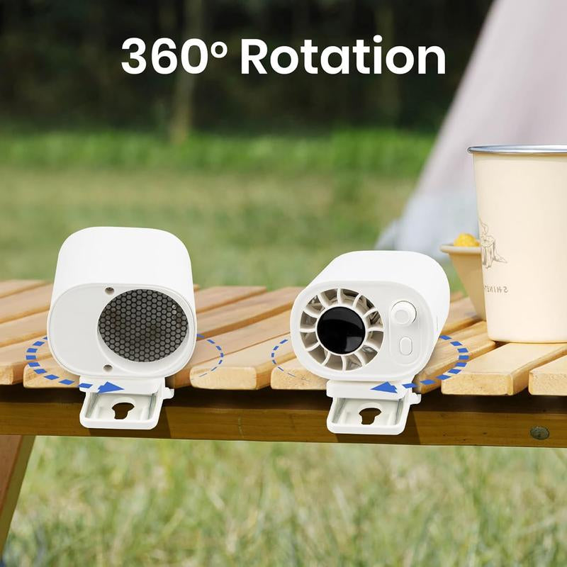 【Freeship】Portable 360° Rotating Car Clip-On Fan with LED Display,100 Speed Settings, USB Rechargeable, 1800Mah Battery, Quiet Personal Cooling Fan for Outdoor Travel, Hiking & On-The-Go Comfort