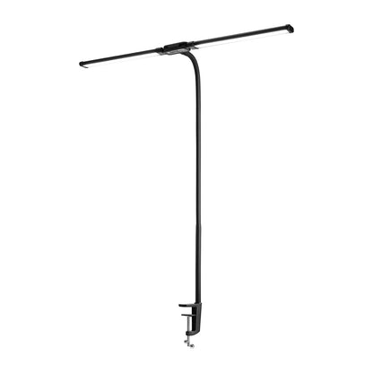 Dual‑Head LED Clamp Desk Lamp – 360° Adjustable Gooseneck Task Light