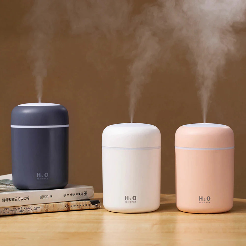 Mini USB Portable Ultrasonic Cool Mist Humidifier & Aroma Diffuser – Quiet Personal Desk & Car Humidifier
