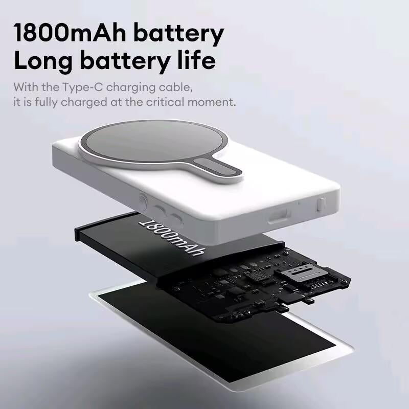 Magnetic Phone Vlog Selfiemonitor Screen,1080P Wireless Recording, Filming Tools ,Usingphone Rear Camera for Selfie Vlog Live Streamtiktok,Compatible with Iphone Andandroid(Support 4K 30Fps Wired Recording） Cellphone Accessories Smartphone