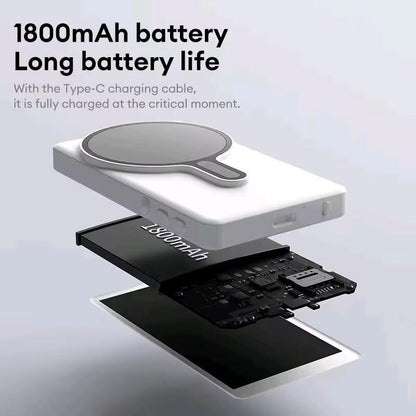 Magnetic Phone Vlog Selfiemonitor Screen,1080P Wireless Recording, Filming Tools ,Usingphone Rear Camera for Selfie Vlog Live Streamtiktok,Compatible with Iphone Andandroid(Support 4K 30Fps Wired Recording） Cellphone Accessories Smartphone