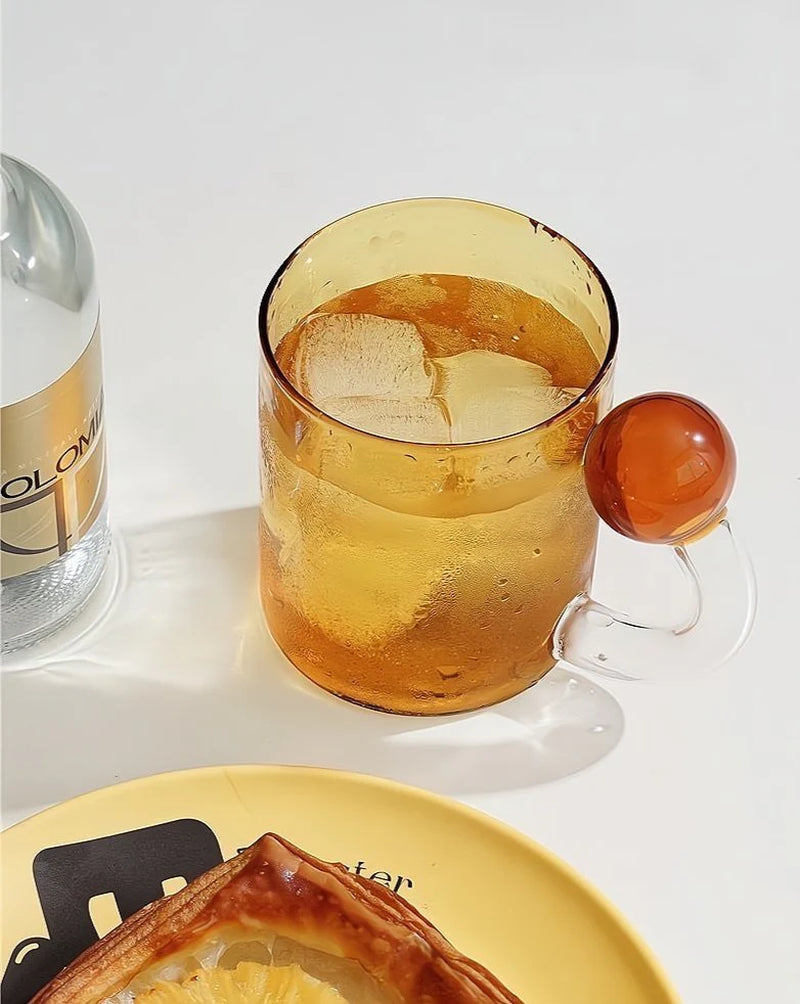 Hand‑Blown Lollipop Glass Mug – Whimsical “Dopamine” Color Pop for Coffee, Tea & Juice