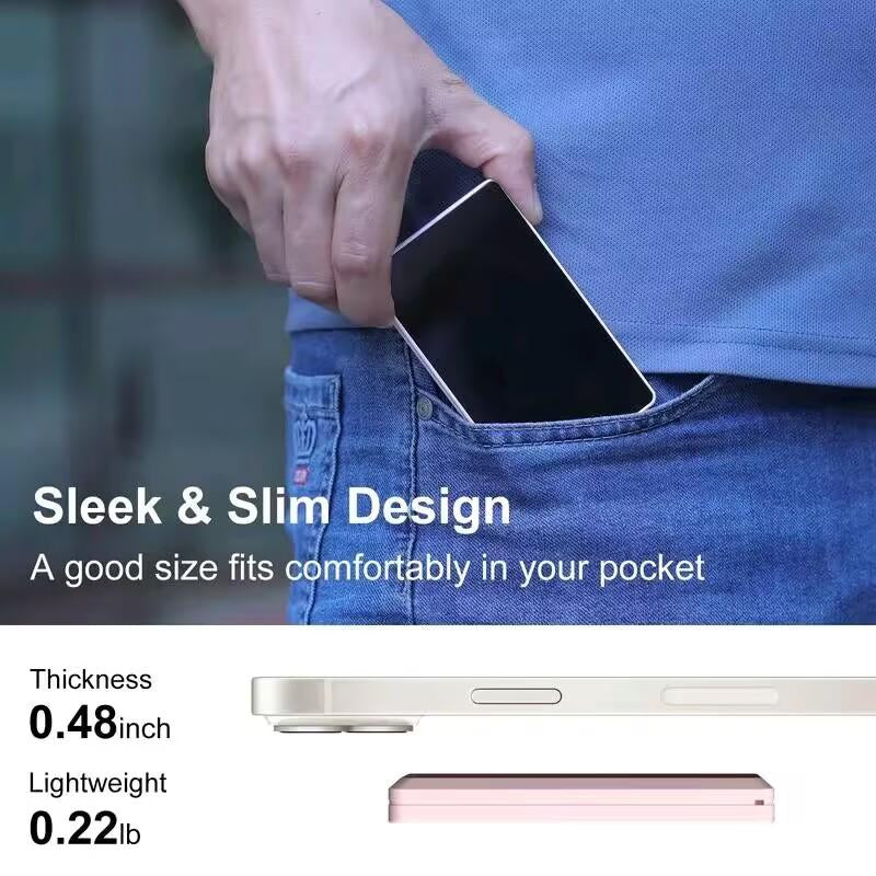 Magnetic Phone Vlog Selfiemonitor Screen,1080P Wireless Recording, Filming Tools ,Usingphone Rear Camera for Selfie Vlog Live Streamtiktok,Compatible with Iphone Andandroid(Support 4K 30Fps Wired Recording） Cellphone Accessories Smartphone