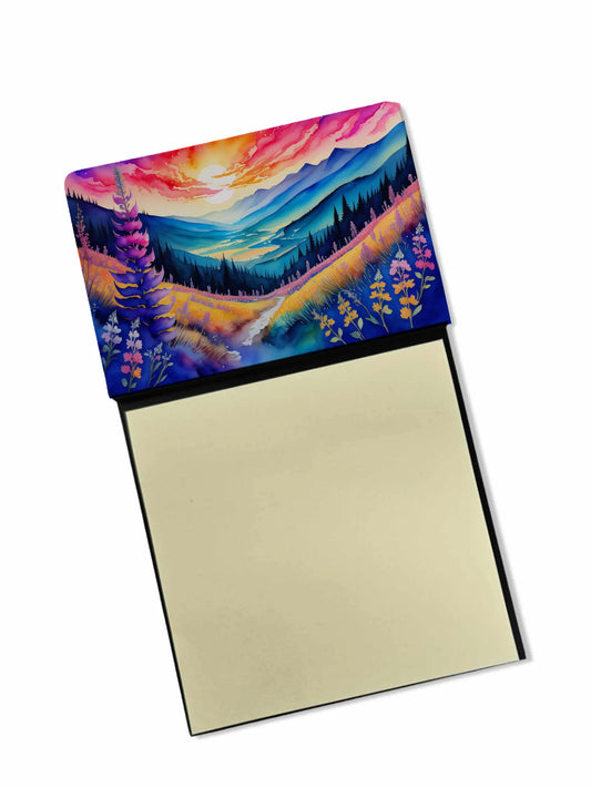 Annual Larkspur Sticky Note Holder – Color Botanical Desk Accent